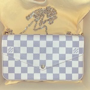 Brand New Louis Vuitton felicie pochette Damier Azur